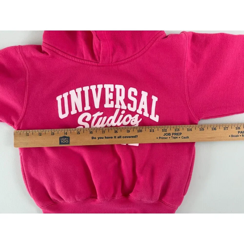 Universal Studios Youth Girls Hoodie Sweatshirt Pink White Size S Small